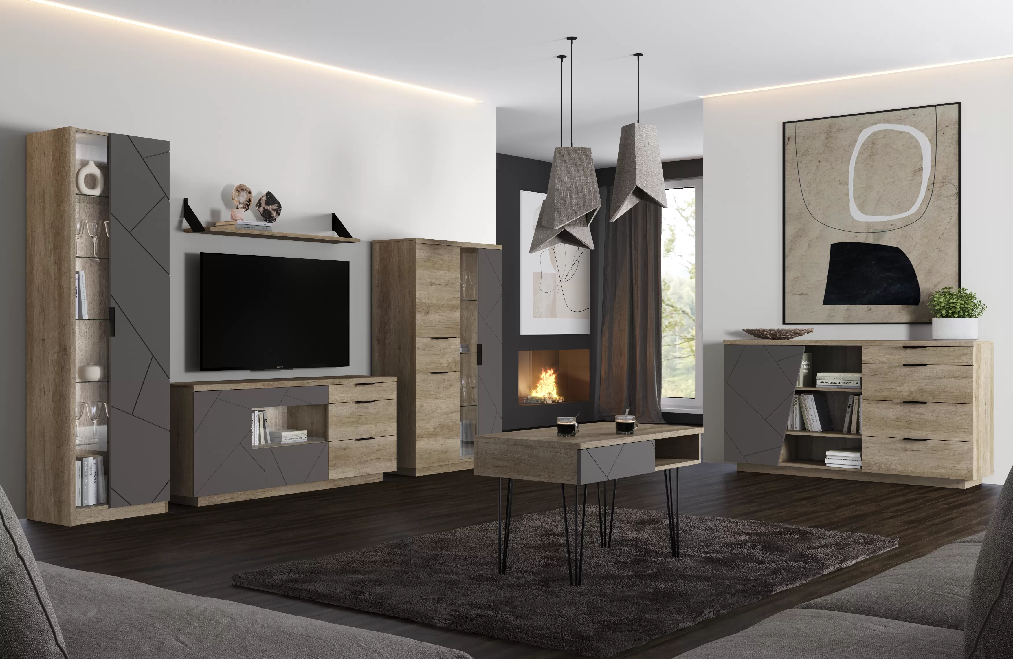 картинка Гостиная anrex KAYLAS (вариант комплектации 1) от магазина Ясень