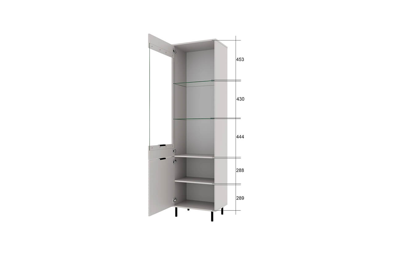 картинка Шкаф с витриной 1V1D от магазина Ясень